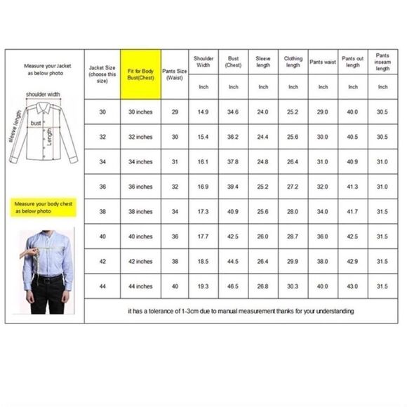 Men’s Black 2 Piece Prom Suit One Button NotchedLapel Size 34 Jacket 31 Pant NWT - Picture 11 of 13